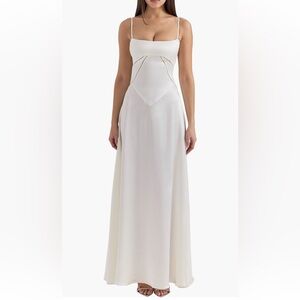 House of CB Strapless Cream Gown
